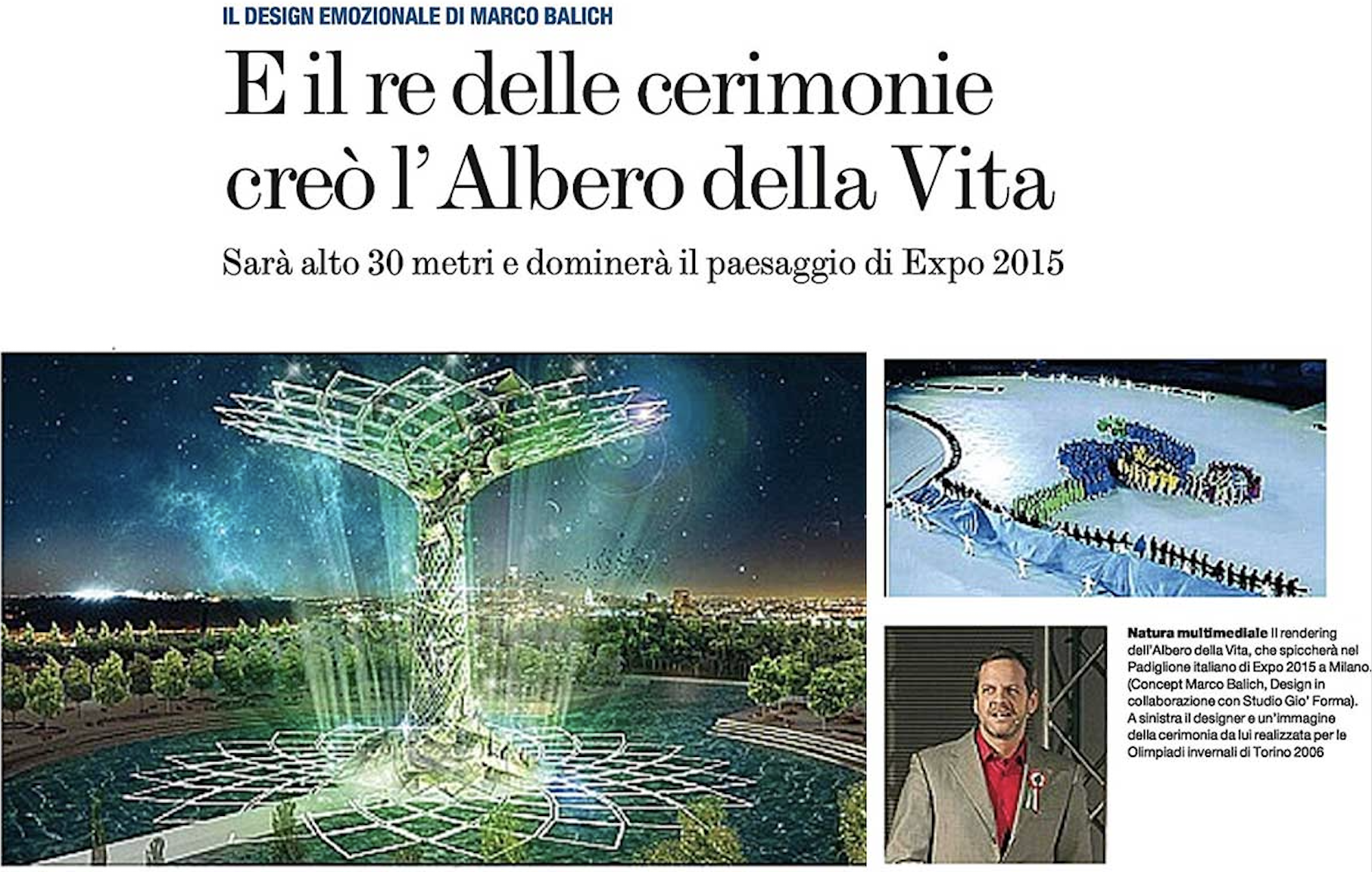 E il re delle cerimonie crea l’Albero della Vita