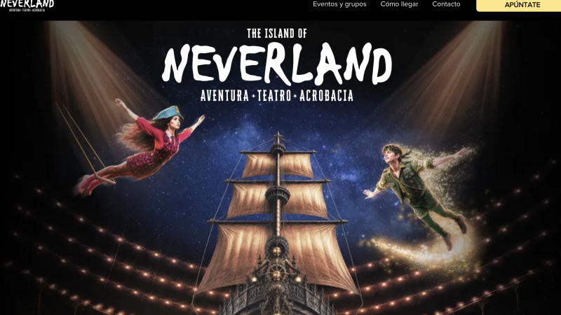 THE ISLAND OF NEVERLAND: Madrid, Spain, 2026 - Immersive Shows